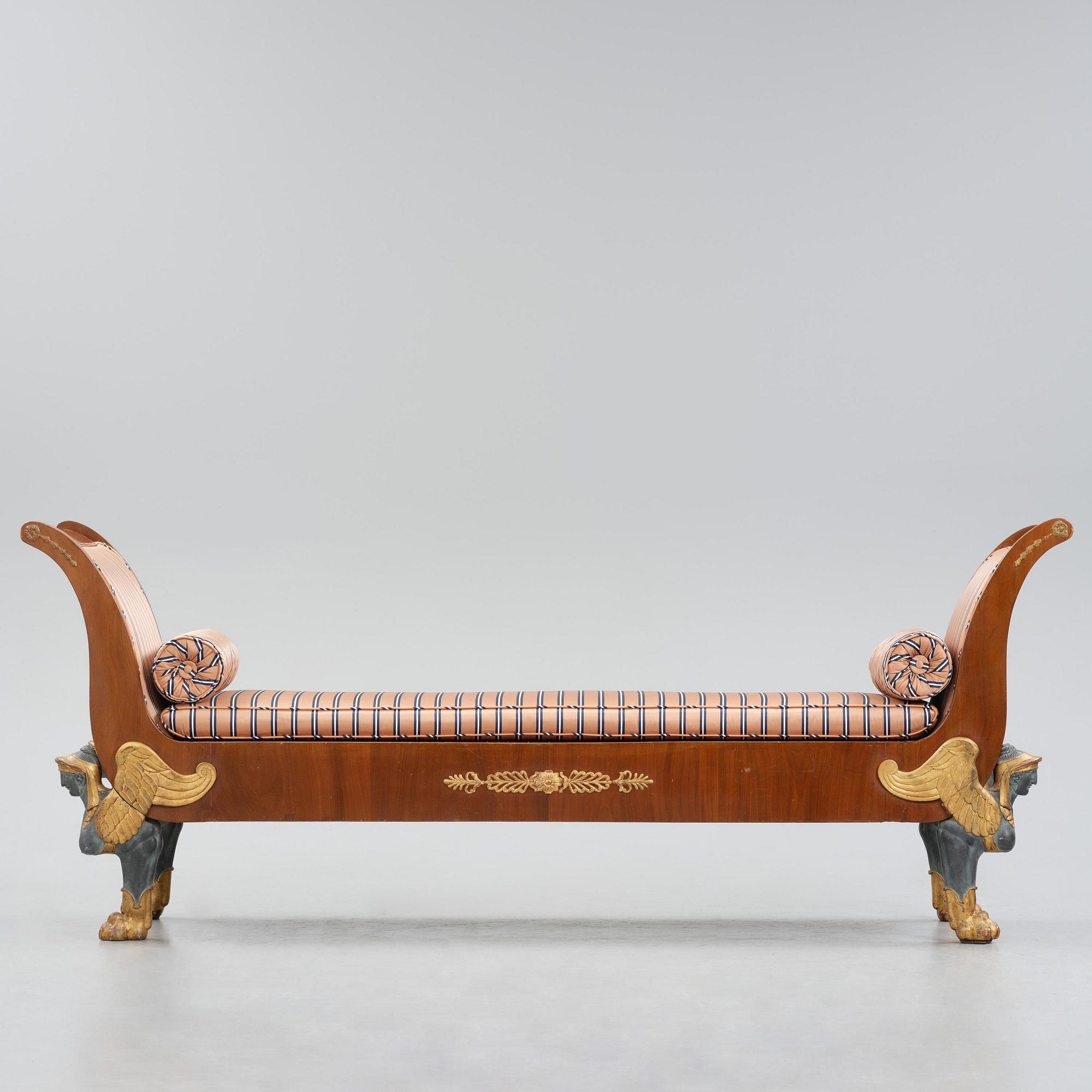 A Swedish Empire daybed, early 19th century.