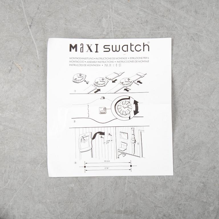 Swatch, Maxi Yugi, wall clock.