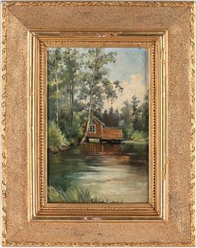 HULDA SCHENSON, olja på duk, signerad samt daterad 1886.