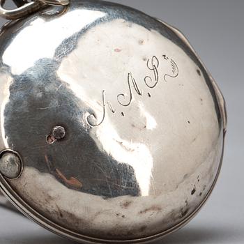 FICKUR, silver. J Hamilton, London. 1700-tal.
