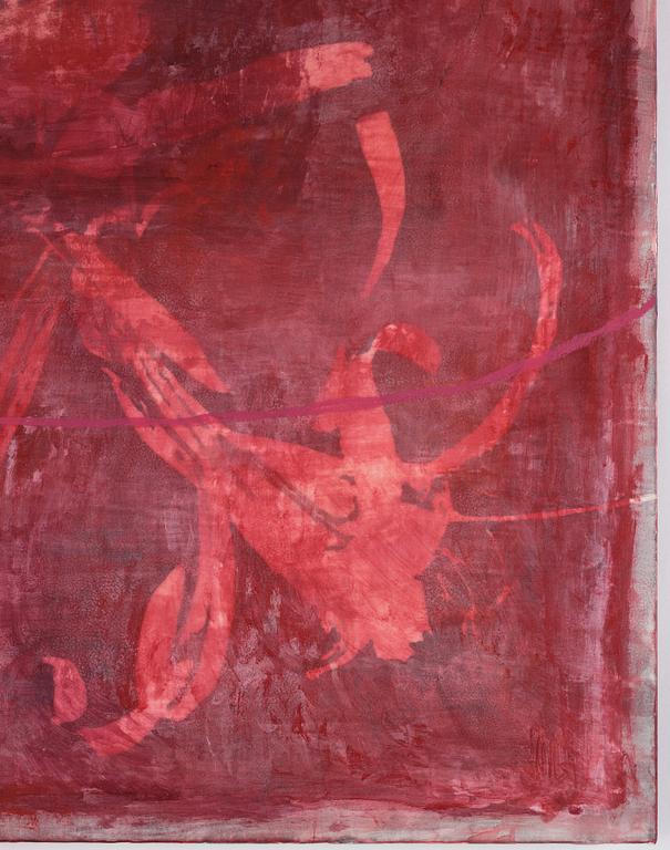 Jette L Ranning, signed and dated 2002 verso. Triptych. Oil on canvas.