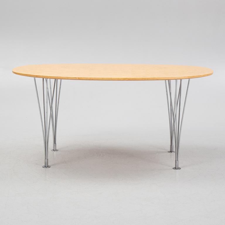 Bruno Mathsson & Piet Hein, a "Superellips" dining table, Mathsson International, Sweden.