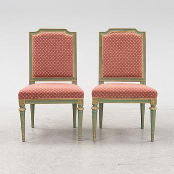 A pair of Gustavian-style chairs, 19th/20th Century.