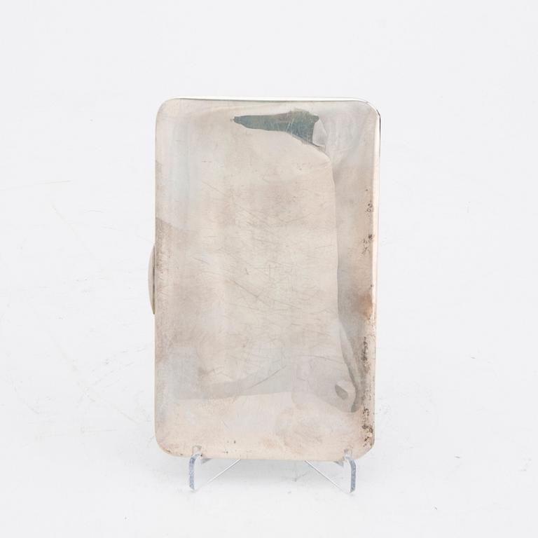 A possibly Indian 20th century silver cigarette case, weight 226 grams.