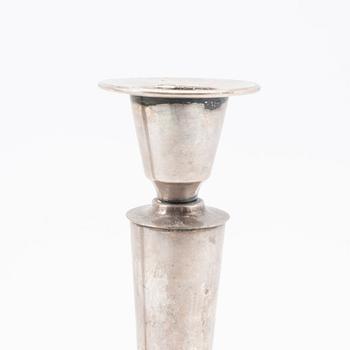Eric Råström, Candelsticks, a pair, silver, CG Råström, Stockholm 1965.