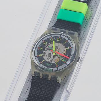 Swatch, Black Line, wristwatch, 34 mm.