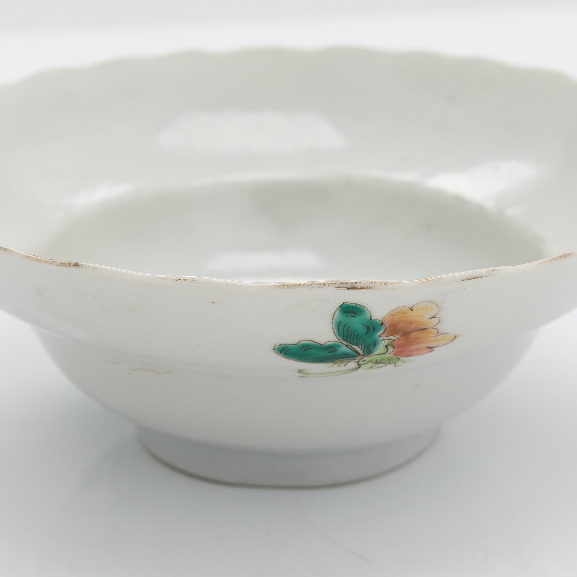 Two porcelain Qing dynasty bowls. China 20th century.