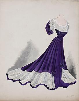 MODEPLANSCHER, 14 st, bla Ernest Leduc, 21 rue des Acacias, Montmartre, Paris 1800-talets andra hälft.