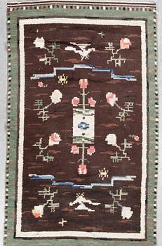 MATTA, flossa, Märta Gahn, märkt MG. 222 x 133 cm.