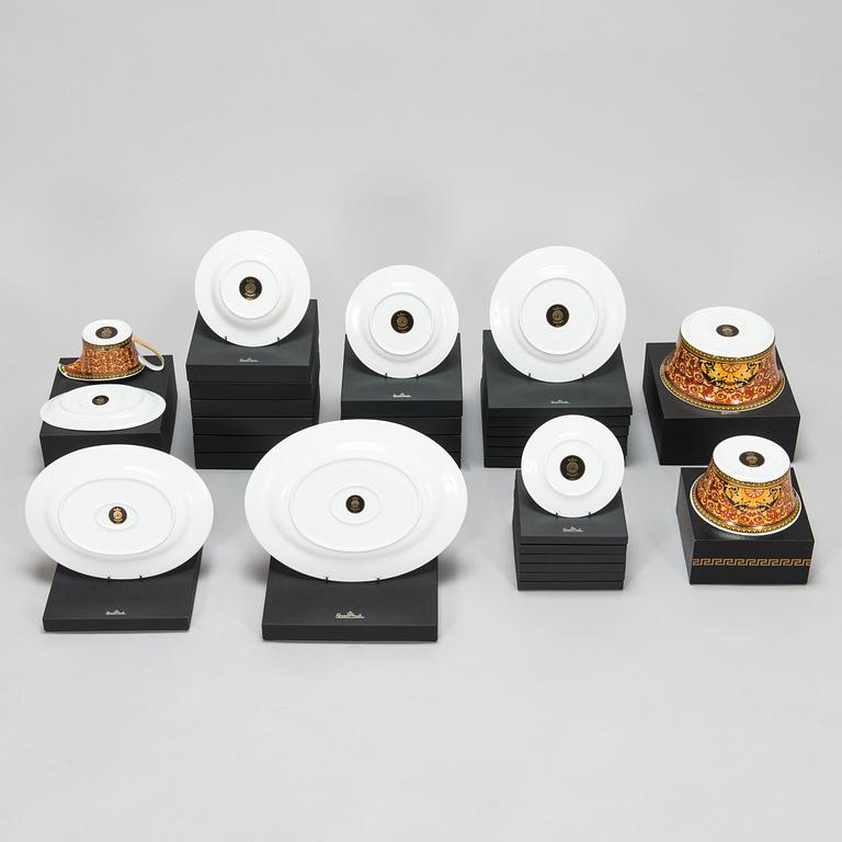 Versace, ruoka-astiasto, 27 osaa, posliini, "Medusa", Rosenthal, Studie-linie, Saksa.