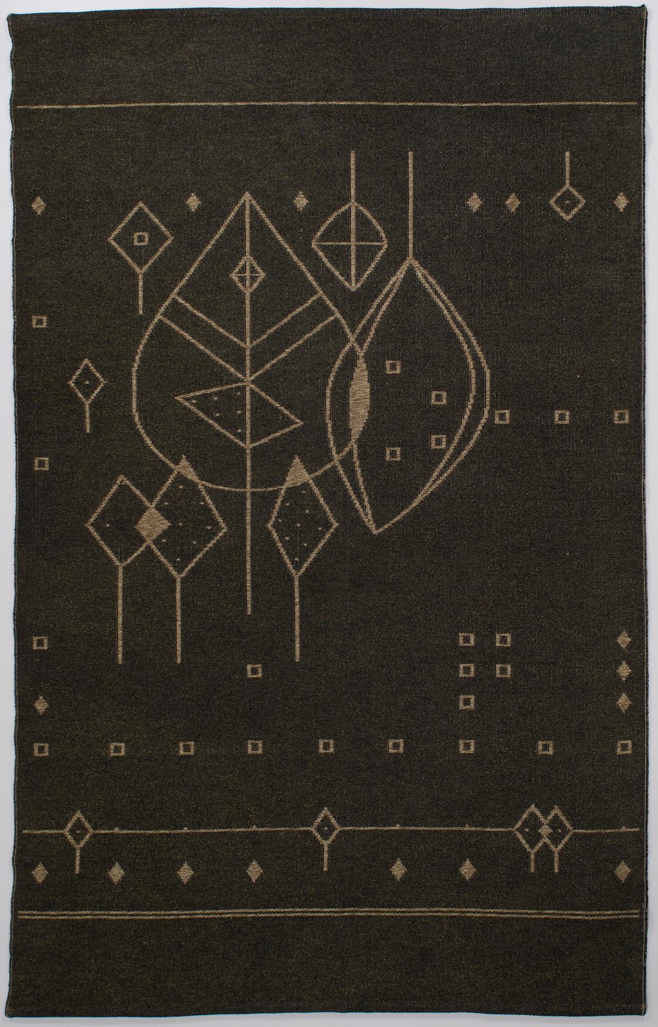Aappo Härkönen (Kaino Lemmikki Härkönen), Aappo Härkönen, 1950/1960s Finnish flat weave carpet for Mattokutomo. Circa 240 x 155 cm.