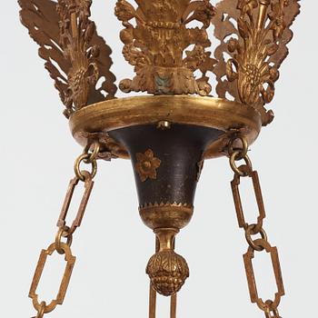 Ampel, för sex ljus, Sverige, 1800-talets första hälft, Empire.