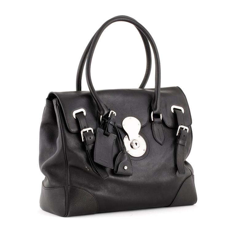 RALPH LAUREN, a black leather handbag, "Ricky bag".