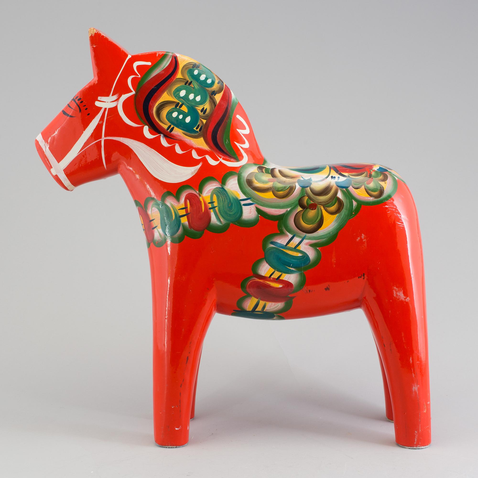 DALAHÄST, bemålat trä, 1900-talets fjärde kvartal.