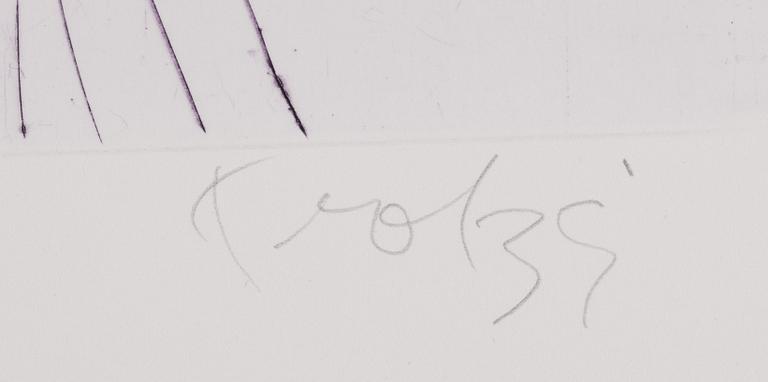 Ulf Trotzig, "King Sweeney", portfolio with nine colour etchings.