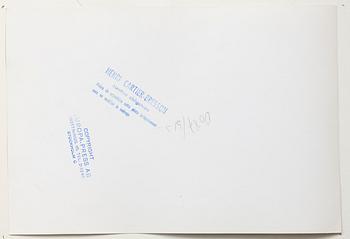 HENRI CARTIER BRESSON, gelatinsilverfotografi med fotografens stämpel samt copyrightstämpel från Europapress AB a tergo.