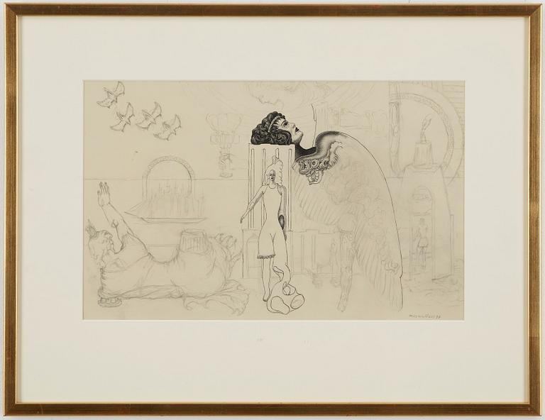 MAX WALTER SVANBERG, mixed media signed and dated.