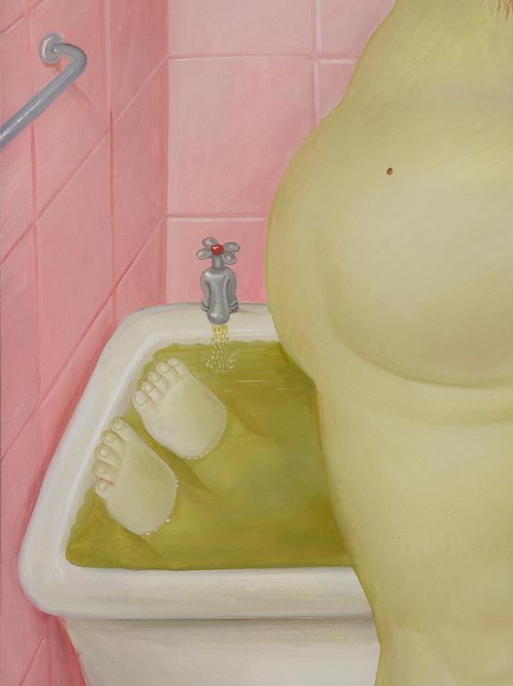 Fernando Botero, "El cuarto de baño".