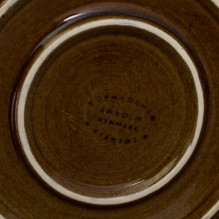 TESERVIS, 28 delar, stengods, Søholm Stentøj, Bornholm Danmark, 1960/70-tal.