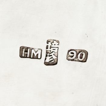 Teservis, fem delar, silver. Wang Hing & Co, Hong Kong & Canton.