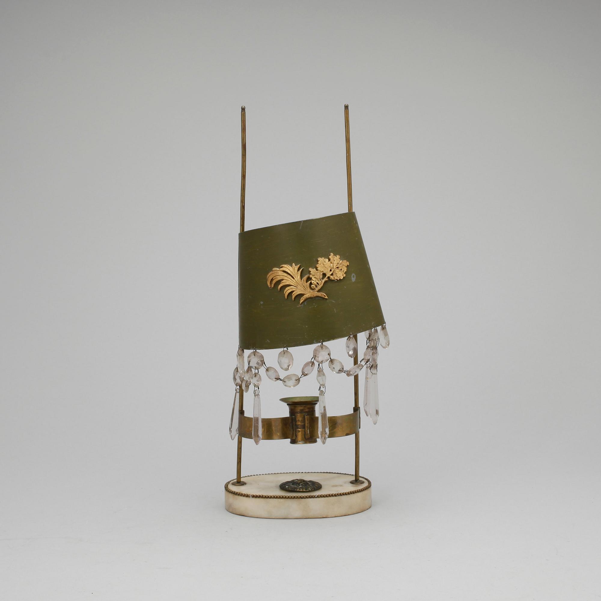 LÄSLAMPA, mässing, sengustaviansk, 1800-talets början.