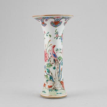 A famille rose trumpet vase, Qing dynasty, Qianlong (1736-95).