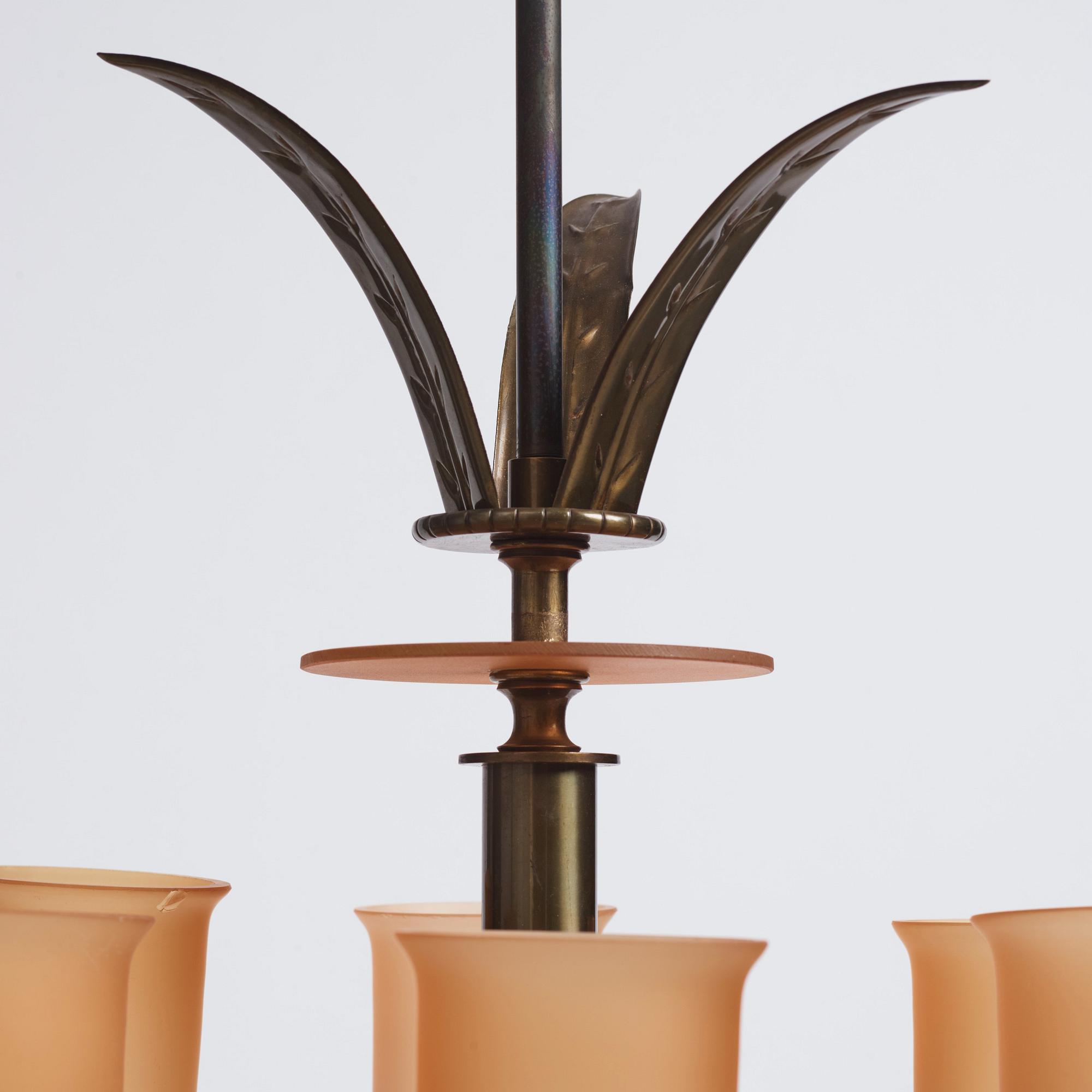 takkronor, ett par, modell "10027", Arvid Böhlmarks Lampfabrik, Stockholm 1930-tal.
