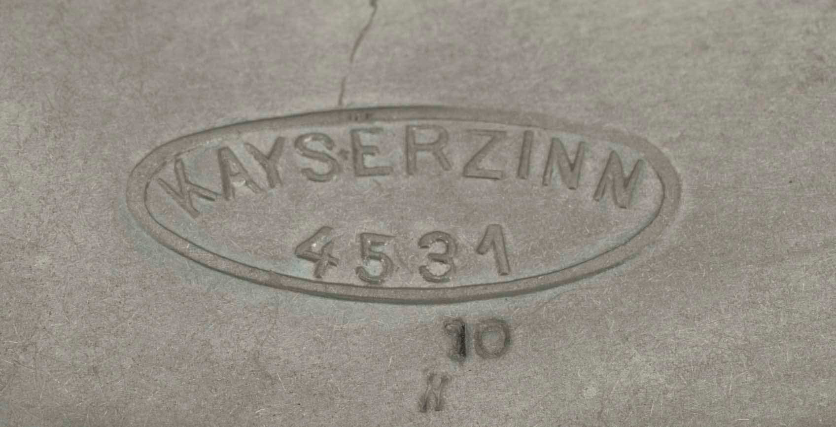 LJUSSTAKE, tenn, Hugo Leven, Kayserzinn 4531, Tyskland, 1900-talets början.