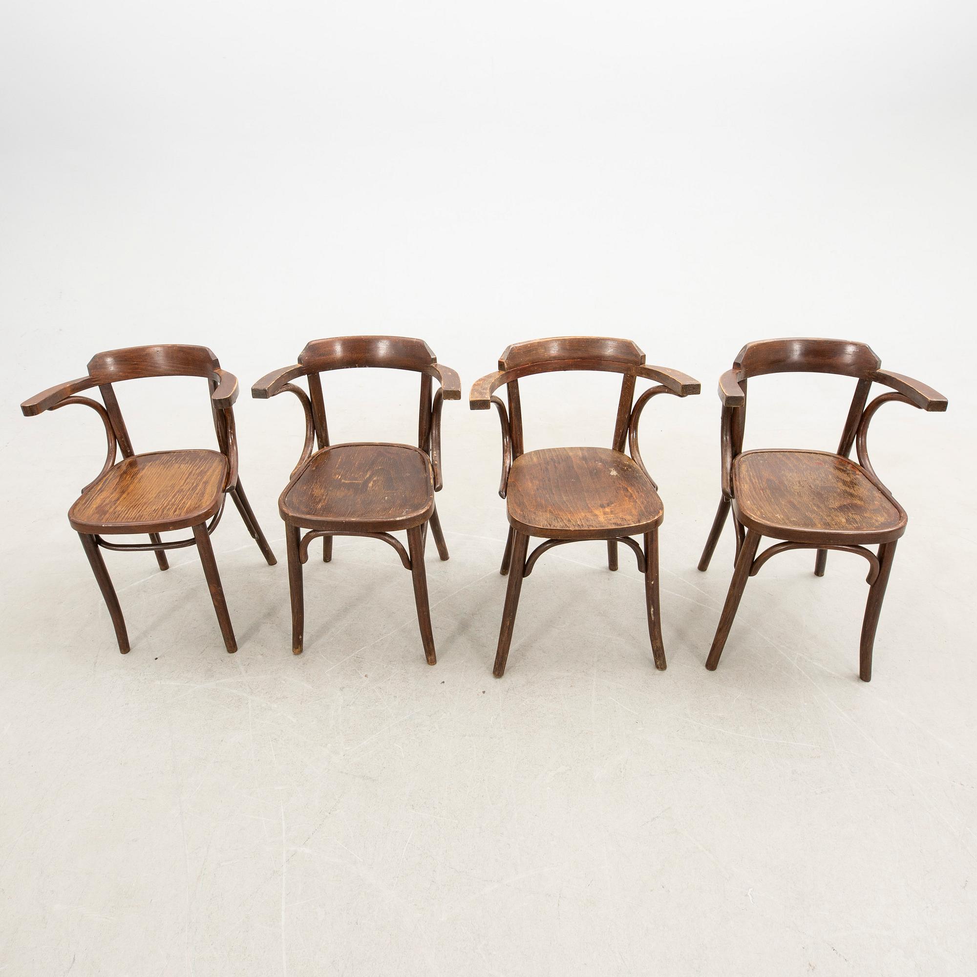 Armchairs 4 pcs, first half of the 20th century.