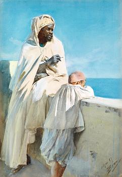 109. Anders Zorn, On the terrace, Algiers.