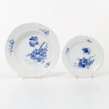 Royal Copenhagen, a 'Blue Flower' 50-piece dinner and coffee service,, Denmark.