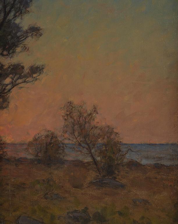 Per Ekström, Coastal landscape at sunset.