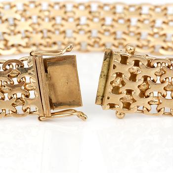 ARMLÄNK, 18K guld, Flavia, Stockholm, 1955. Total vikt ca 15,04 g.