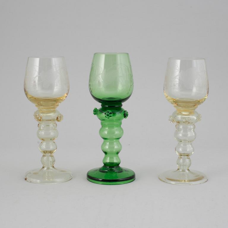 Remmare, 8 st, glas, 1900-tal.