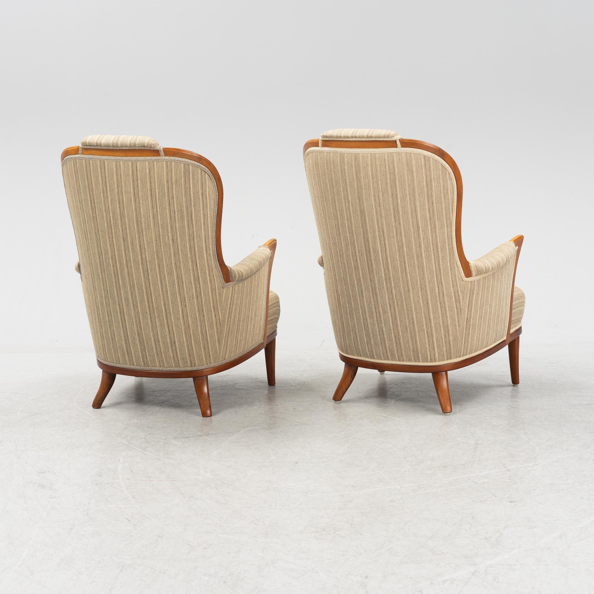 Carl Malmsten, fåtöljer ett par "Vår fru", OH Sjögren, 1900-talets andra hälft.