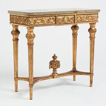 A late Gustavian console table, late 18th Century.