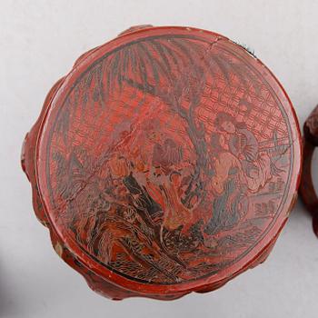 PIEDESTALER, 1 par, ostindiska, 1800-/1900-tal.
