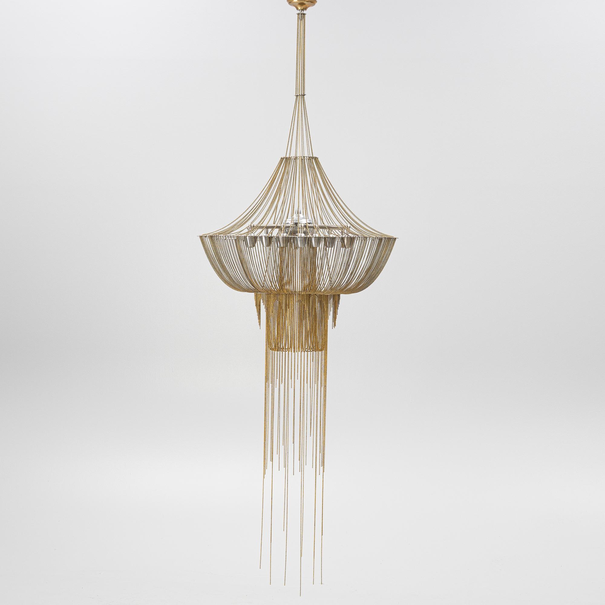 Adam Hoets & Sian Eliot, taklampa, "Flower of Life", Willow Lamp, Sydafrika, samtida.