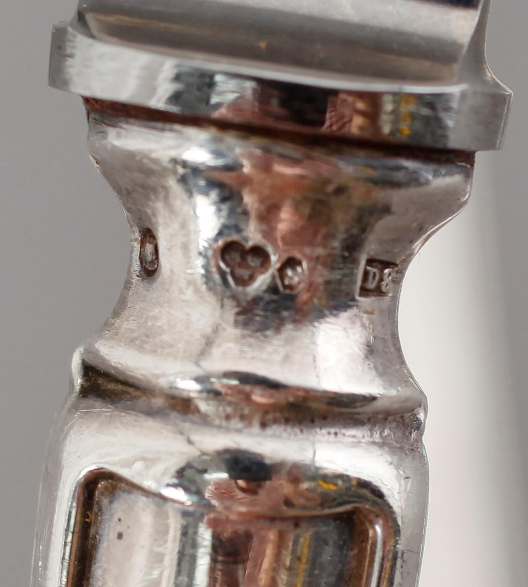 BORDSBESTICK, 25 delar, silver, "Haga", 1950-tal. Vikt ca 800 gram.