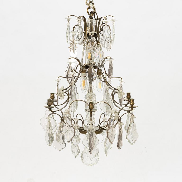 A Rococo style chandelier, first half of the 20th century.