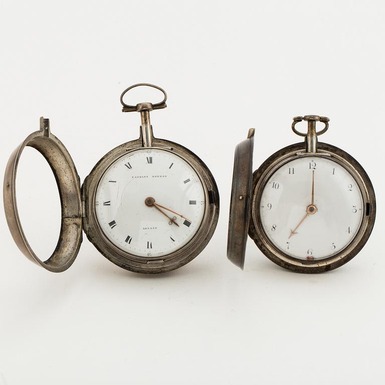 POCKET WATCHES, 2 pcs, London.