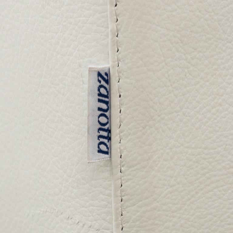 EMAF PROGETTI, an 'Alfa' leather covered sofa from Zanotta, Italy.