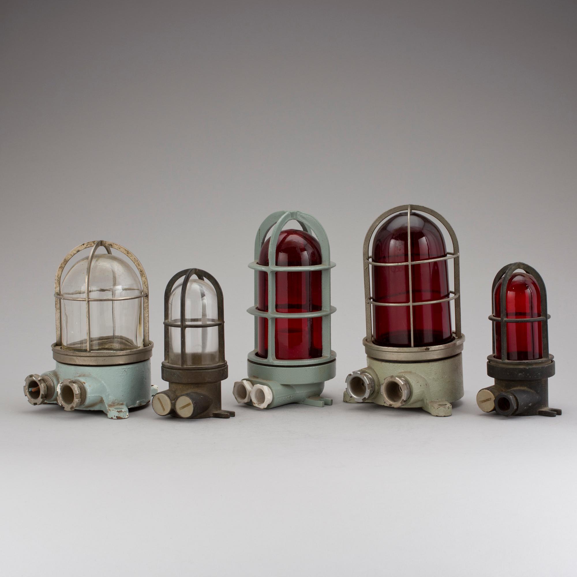 FARTYGSBELYSNING, 5 st, 1900-talets mitt.