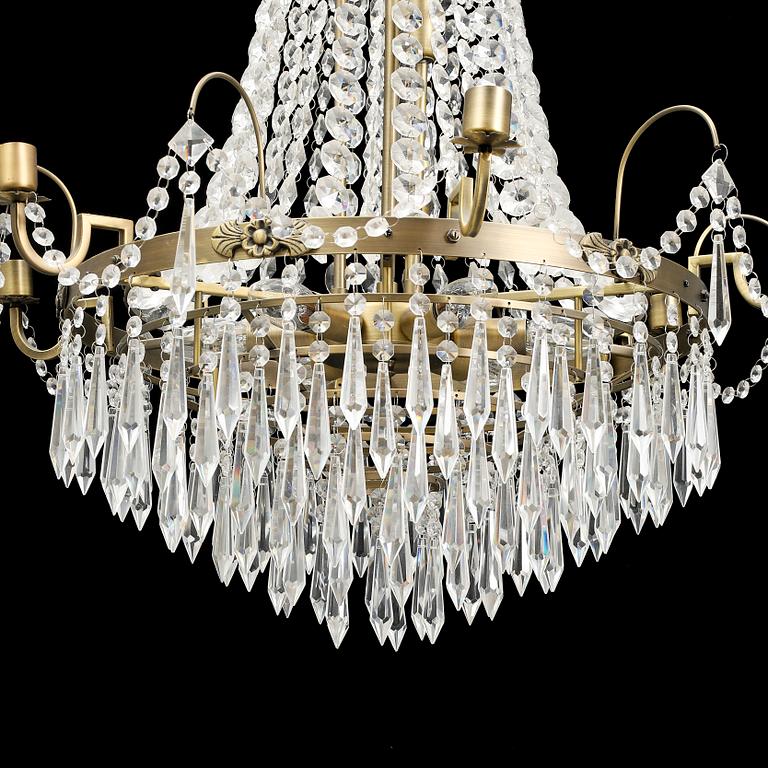 A Gustavian style chandelier, 21st Century.