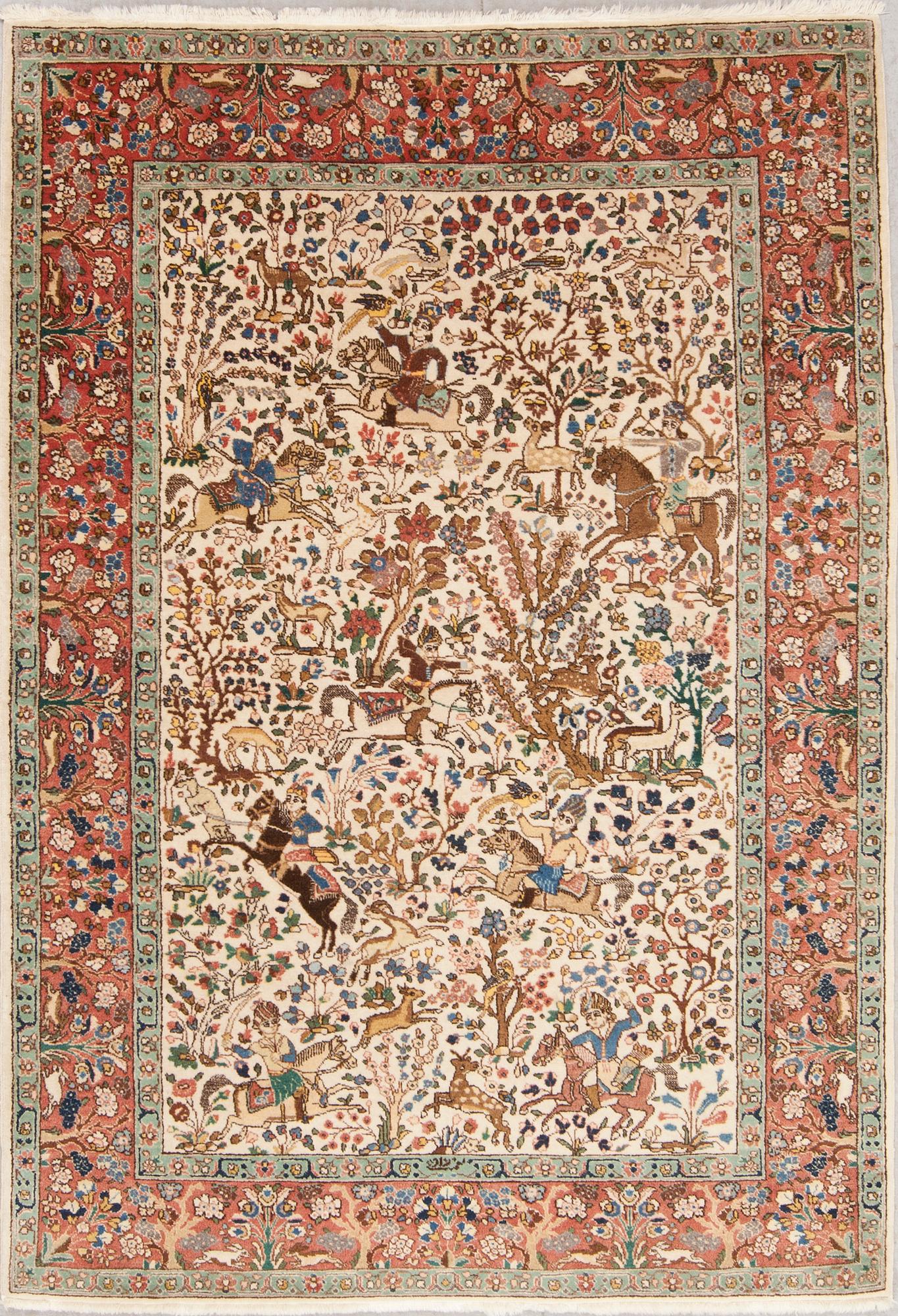 MATTA, semiantik/old, Kirman, figural, ca 207 X 141 cm.