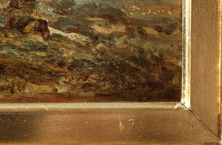 JOHN BRUNTON, tillskriven, olja på duk.