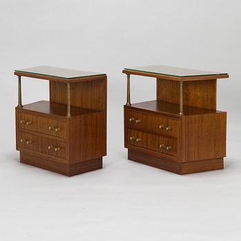 A pair of bed side tables, 1960s-70s.