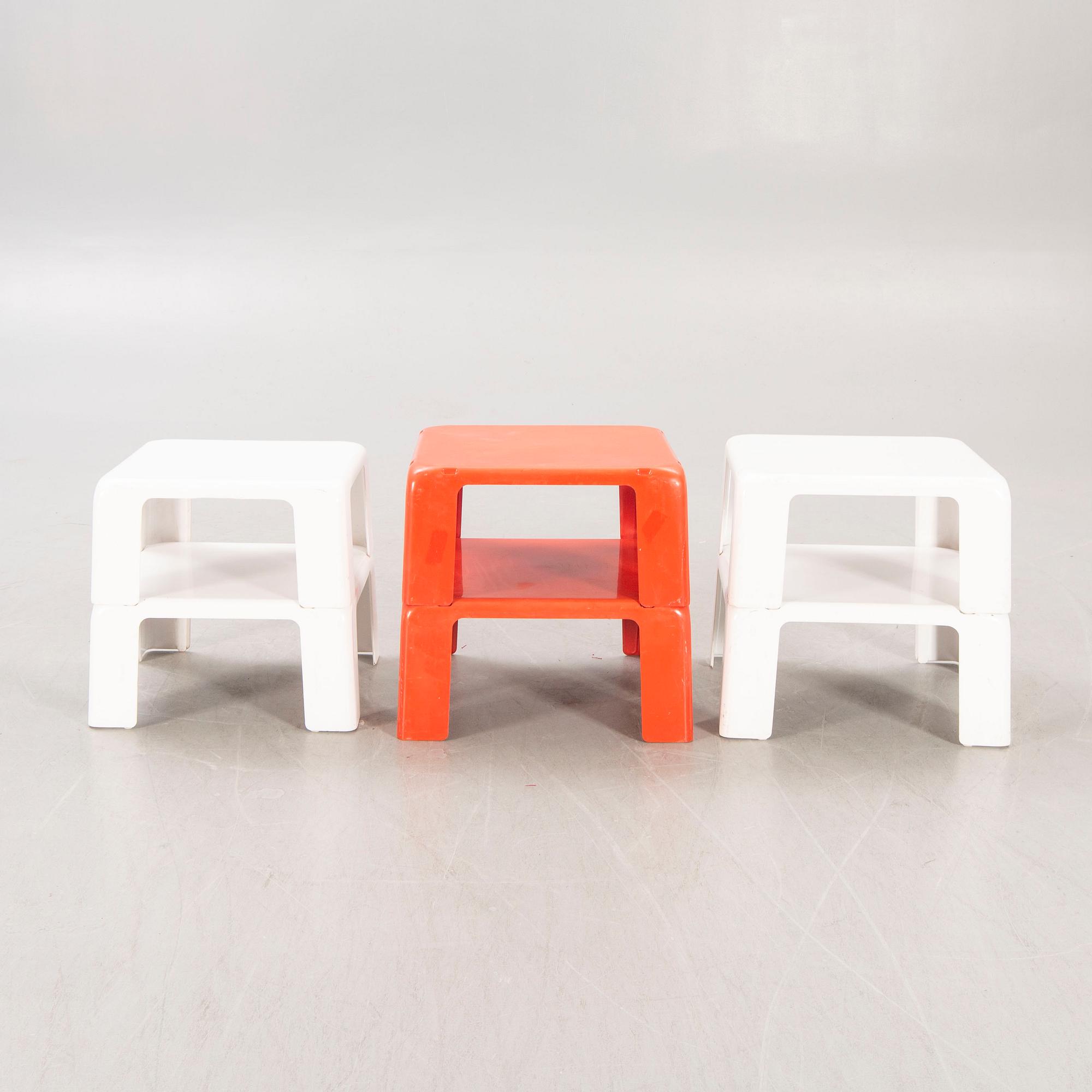 A set of 4+s Mario Bellini, tables/side tables for C&B, designed in 1966.