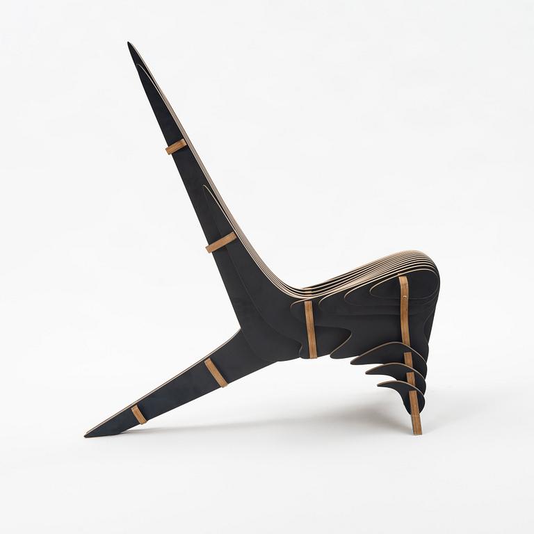 Peter Qvist Lorentsen, a 'Peak' easy chair, his own workshop, Denmark, 21st century.