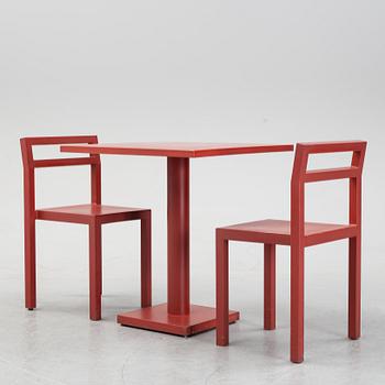 Boris Berlin/Poul Christiansen, bord med två stolar, "Non", Komplot design, Källemo.
